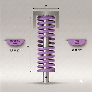 Mollificio Bordignon Purple Die Spring 1L Sección Ovalada con Carga Extra Ligera Diámetro: 2 Diámetro de Varilla: 1 - Product Image 1