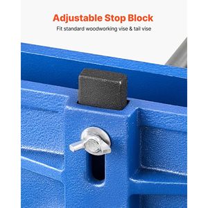 Morsa da banco per falegnameria a sgancio rapido con larghezza ganasce da 9 pollici, costruzione in ghisa resistente, apertura massima ganasce 10,2 pollici - Product Image 4