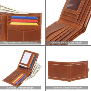 Carteras de Cuero Unisex Elegantes y Genuinas con Diseño de Puntos y Bordado, Bolsa de Viaje Personalizada de Alta Calidad para Tarjetas de Crédito - Product Image 3