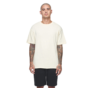 T-shirt 100% Coton à Imprimé Graphique, Grammage Lourd, Délavé à l'Acide, Vintage, Anti-plis, Homme, Coupe Oversize - Product Image 1