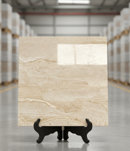 Carrelage de porcelaine brillant beige impérial 600*600mm aspect marbre Carrelage de sol et de mur pour salle de bain et chambre à coucher - Product Image 1