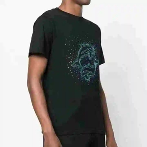 เสื้อยืดผู้ชายแบบขายส่ง ออกแบบเองได้ ประดับด้วยเพชรเทียม ผ้าฝ้าย 100% สไตล์ไฮสตรีท ระบายอากาศได้ดี แห้งเร็ว แขนสั้น ทรงปกติ - Product Image 6