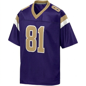 Maillot de football américain en polyester à manches courtes respirant imprimé grande taille pour vêtements de football - Product Image 3