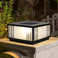 Lámpara Solar para Poste de Jardín, Lámpara para Pilar de Puerta, IP65 Impermeable, Pantalla de Aluminio, para Villas, Súper Brillante, Haz de Luz de 360°, 3000K
