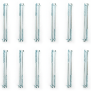 Class 4.8 & 6.8 Zinc Plated Carbon Steel Hex Head Partial Thread Lag <b>Screws</b> M6-M12 Metric/Inch DIN/ANSI Standard PDC Model 13 - Product Image 1