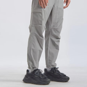Men's Plus Size Long Breathable Quick Dry <b>Cargo</b> Pants Elastic Waist Zip Fly Regular Fit Solid Gray Outdoor Hiking Multiple - Product Image 3