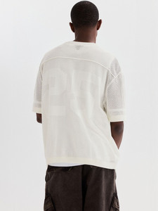 Camisetas deportivas de malla blanca para hombre, manga corta, transpirables, con serigrafía personalizada, ropa deportiva de verano, camisetas informales. - Product Image 3