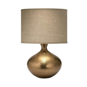 Ensemble de 2 lampes de table en métal martelé blanc doré, luminaire élégant pour chambre ou salon, décoration intérieure - Product Image 6