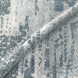 Hand Knotted Modern Blue Silk Wool Washable Area Rug Low Pile Luxury Distressed Abstract Damask Living <b>Room</b> <b>Carpet</b> - Product Image 4