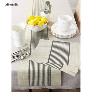 ผ้าคาดโต๊ะสไตล์โมเดิร์นสำหรับบ้าน,ที่คลุมโต๊ะทำจากผ้าฝ้ายถักลายทางสำหรับตกแต่งงานแต่งงานแฟนซี - Product Image 2