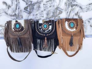 Nuevo Bolso de Hombro de Cuero Vacuno con Flecos Estilo Bohemio, Bolso de Mano Elegante, Bolso Pequeño de Cuero Vacuno en Oferta - Product Image 5