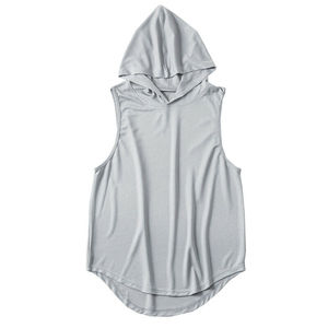 Sudadera sin mangas de algodón personalizada para hombre, cuello redondo, para gimnasio, entrenamiento, fitness, culturismo, con impresión de logotipo, OEM, venta al por mayor - Product Image 2