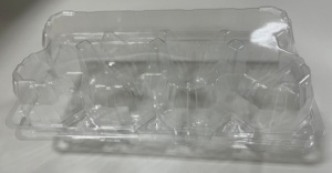 Clear Plastic Jumbo Egg <b>Container</b> 8-Pack Lockable Lid Transparent Rectangle <b>Food</b> Storage Kitchen Use Recyclable <b>PET</b> Tray - Product Image 2