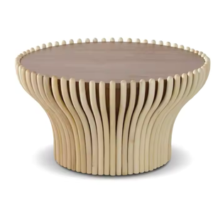 Table basse Mekar durable Table basse en bois de teck Mobilier en matériau naturel de première qualité pour meubles de maison et table à manger - Product Image 6