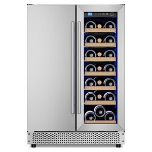 Frigorifero per Vini e Bevande da Incasso a Doppia Zona di Temperatura da 24 Pollici per Conservare le Tue Collezioni - Product Image 1