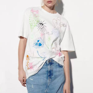 Vêtements pour femmes de haute qualité, vente en gros de chemises pour femmes, t-shirts à manches courtes, t-shirts à col rond pour femmes - Product Image 6