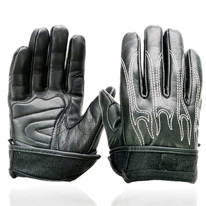 ถุงมือมอเตอร์ไซค์กันน้ำหนังสีดำสำหรับผู้ชาย Samroz Sports พร้อมวัสดุผสมผ้าและหนัง - Product Image 3