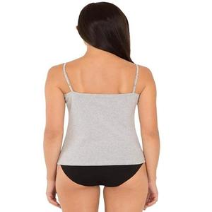 Camiseta sin mangas de moda para mujer, ropa de verano, cuello redondo, acanalada, con almohadillas para el busto, informal, de color sólido, para mujer - Product Image 1