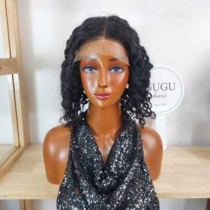 Peluca de Cabello Humano Vietnamita GUGU HAIR, Sin Remy, con Frente de Encaje, Opciones Multicolores para Base de Encaje, Corta, Multidensidad - Product Image 4