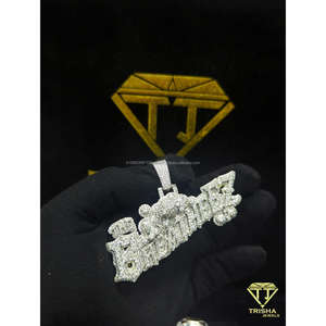 Colgante de lujo con personaje de dibujos animados, con diamantes de moissanita VVS en plata de ley 925, joyería hip hop de Trisha Jewels - Product Image 6