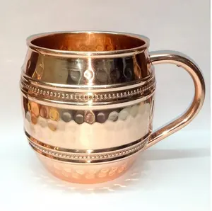 king international 12oz 14oz 16 OZ Copper Gold Black Plated Double Wall Hammered Mug with Stainless Steel Lining Moscow Mule Cop