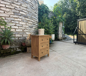 Commode rustique antique en bois massif noyer, 5 tiroirs, taille Queen, Song Kon, ensemble de meubles de chambre à coucher - Product Image 6