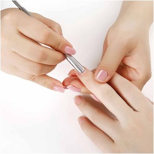 Empujador de Cutículas de Doble Extremo de Acero Inoxidable, Herramienta de Manicura y Pedicura, Limpiador de Uñas para Salón - Product Image 4