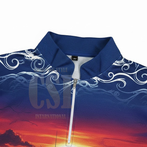 เสื้อโปโลตกปลาแบบยูนิเซ็กซ์สั่งทำพิเศษ ผ้าโพลีเอสเตอร์ 100% พิมพ์ลายแบบซับลิเมชั่นเต็มตัว เสื้อยืดโปโลตกปลาแบบแห้งเร็วสำหรับเล่นกีฬา สั่งพิมพ์ลายได้ - Product Image 3