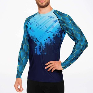 Tissu extensible respirant à séchage rapide, matière légère et douce, rashguard pour homme, nouvelle arrivée, rashguard pour homme en sublimation. - Product Image 6