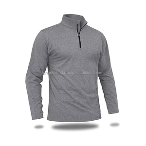 Sweat-shirt classique à demi fermeture éclair pour hommes Taille XL pour un usage quotidien Logo personnalisé Vêtements d'hiver grande taille - Product Image 4