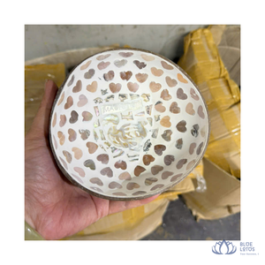 [MEJOR VENTA] BLUE LOTUS FARM - Tazón de Concha de Coco con Madreperla, Estilo Bohemio, Personalizado, Ecológico, Hecho a Mano, Decoración para Cafetería o Resort - Product Image 1