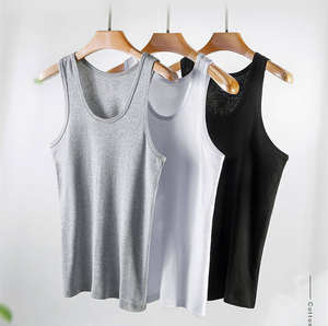 Camiseta sin Mangas para Hombre, Cuello Redondo, Tejido Transpirable de Algodón/Poliéster, Informal, Deportiva, Ligera y de Secado Rápido, Superventas - Product Image 5