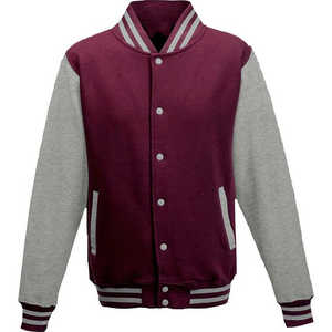 Veste universitaire de baseball haut de gamme pour homme, style bomber, couleur unie, décontractée, pour le collège et le lycée - Product Image 2