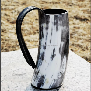Mug à bière écologique en corne de buffle polie, pour la décoration, provenant d'Inde - Product Image 5