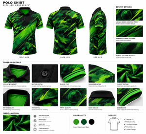 เสื้อโปโลแขนสั้นโพลีเอสเตอร์ถักแบบสั่งทำพิเศษสำหรับ OEM พิมพ์ลายดิจิทัล แห้งเร็ว เหมาะสำหรับการฝึกซ้อมและแข่งขันบิลเลียด - Product Image 5