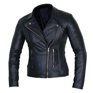 Veste courte en cuir pour femme, logo personnalisé, vêtements décontractés, meilleure qualité, sortie d'usine, fermeture éclair, en vente - Product Image 1