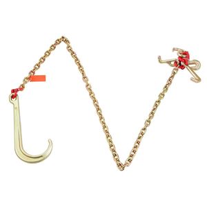 Catena a Gancio a J 5/16'' x 6 G80, Catena di Traino con Gambo Lungo 15'' e Carico di Lavoro Sicuro di 5400 Libbre, Gancio a Grappolo RTJ - Product Image 6