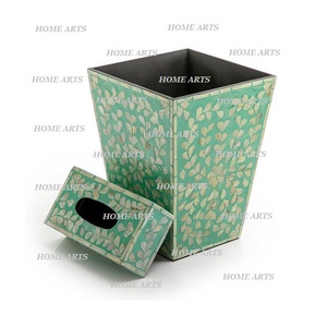 ถังขยะทรงสี่เหลี่ยมดีไซน์สวยงาม คุณภาพดีลักซ์ ผลิตจากเปลือกหอยมุก เหมาะสำหรับใช้ในสำนักงานและที่บ้าน - Product Image 3