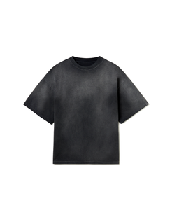 เสื้อยืดคอกลมแขนสั้นผู้ชายไซส์ใหญ่ ผ้าฝ้าย 100% ระบายอากาศได้ดี สีดำ น้ำหนัก 220 กรัม ซักแล้ว ใส่สบาย สไตล์ลำลอง รับผลิตตามสั่ง พร้อมสกรีนโลโก้ - Product Image 2