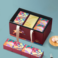 2026 Coffret de 8 pièces en carton rigide, imprimé avec logo personnalisé, luxe léger, en matériaux recyclés écologiques, pour bijoux et thé, Fête de la Mi-Automne