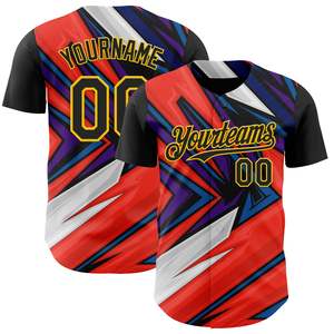 Camiseta de Béisbol/Sóftbol al por Mayor, Nueva Llegada, Alta Calidad, Transpirable, de Secado Rápido, Personalizada, 100% Poliéster, Unisex - Product Image 1