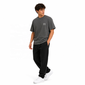 Camisetas de algodón personalizadas con hombros caídos, cuello redondo, corte holgado, lisas, para hombre, estilo casual, para pedidos al por mayor, ropa urbana, proveedor unisex, EE. UU. - Product Image 6
