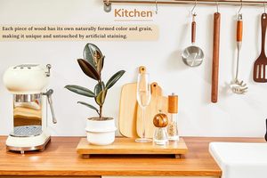 Acacia Wood Riser Pedestal Stand – Farmhouse Wood Display Riser for Kitchen and Bathroom Décor Plant Stand, Jewelry Holder, - Product Image 4