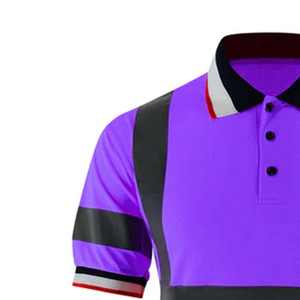 Camiseta de Trabajo Polo Unisex de Alta Visibilidad y Secado Rápido, 100% Poliéster, Camisa de Seguridad para Trabajo en Carretera, Reflectante, con Logotipo Personalizado, Impresión Digital - Product Image 6