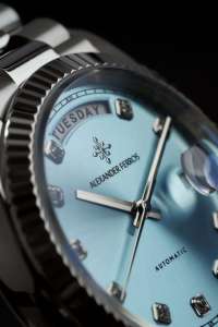 อเล็กซานเดอร์ เฟอร์รอส 8402S/13 แซฟไฟร์ อนาล็อก มิโยตะนาฬิกาข้อมือผู้ชายอัตโนมัติสุดหรู 39 มม. ตัวล็อคแบบพับได้ สแตนเลส - Product Image 3