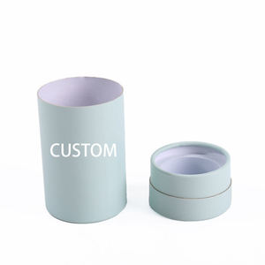 Custom Luxury Eco-friendly Biodegradable Disposable Rigid Paperboard Cylinder Gift Packaging Gold Foil UV Coating Embossing Logo - Product Image 2