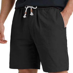 Pantalones cortos de algodón 100% para hombre, estilo hip hop, personalizados, 420 g/m², lavados con efecto stone wash, con cordón ajustable, para correr al aire libre. - Product Image 3