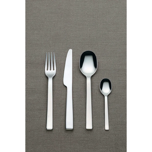 Ensemble de couteau, fourchette et cuillère en acier inoxydable écologique avec finition polie miroir, couverts de qualité supérieure en argent pour les dîners et les fêtes à bas prix - Product Image 1