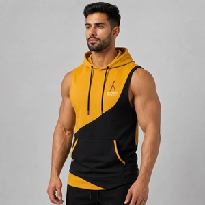 <b>Men's</b> Summer Workout <b>Sleeveless</b> Gym Hoodie-Lightweight & Breathable Fleece Quick Dry & Eco-Friendly With OEM Service Gym Hoodie - Product Image 3