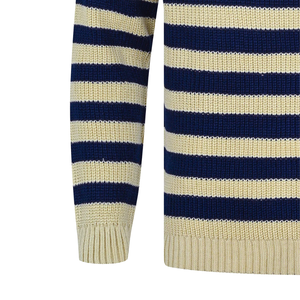 Pull en maille respirant à col montant mi-zippé pour homme, manches longues, chaud, décontracté, coupe régulière, doux, 100 % acrylique - Product Image 5